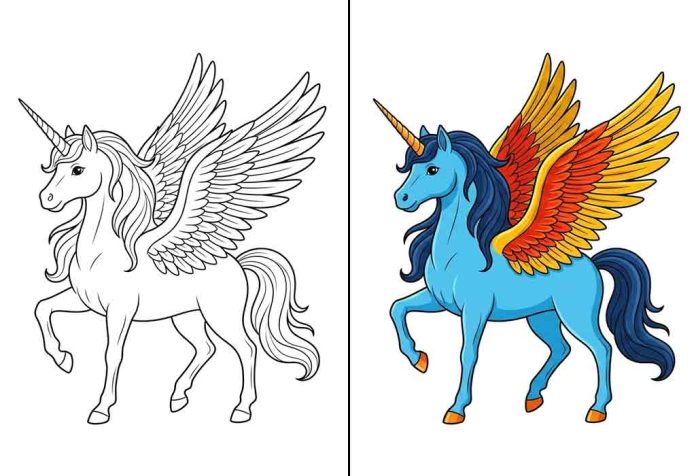 Pegasus Coloring Pages – Free Printable Worksheets & Images