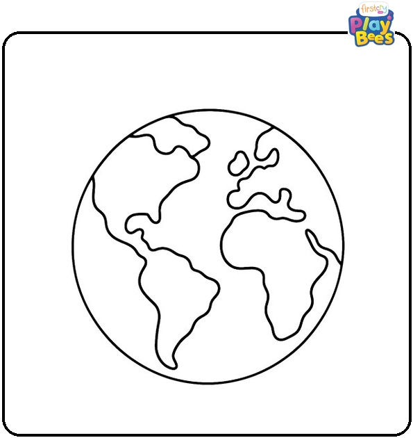 Planet Earth Coloring Page Planet Earth Coloring Page