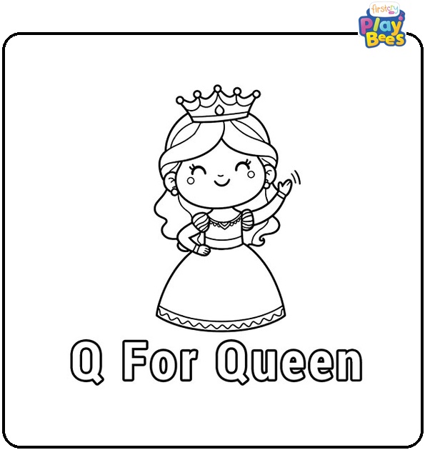 Q is for Queen Coloring Page Q is for Queen Coloring Page