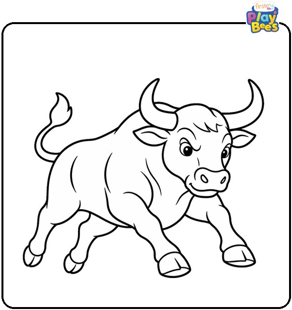 Raging Bull Coloring Page