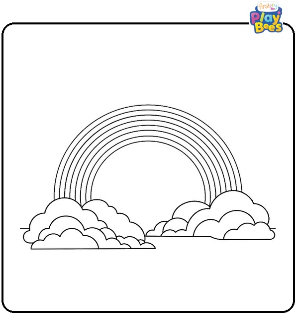 Realistic Rainbow Coloring Page