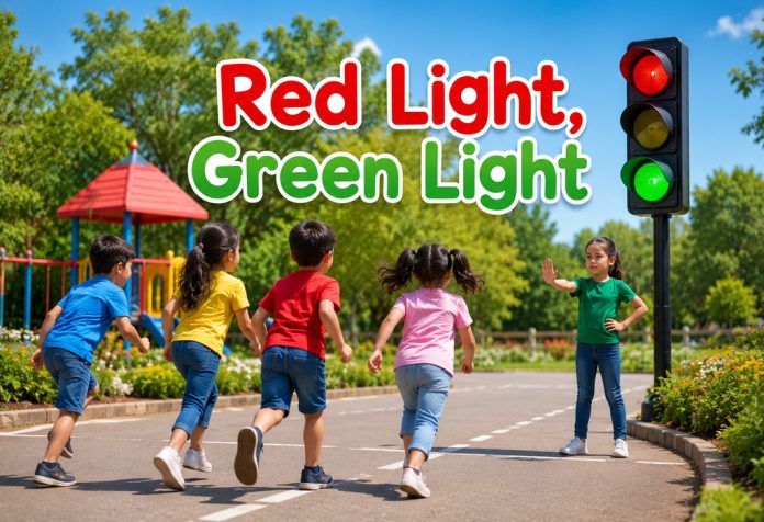 Red Light, Green Light Nursery Rhyme With Lyrics