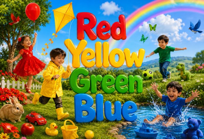 Red Yellow Green Blue Nursery Rhyme With Lyrics