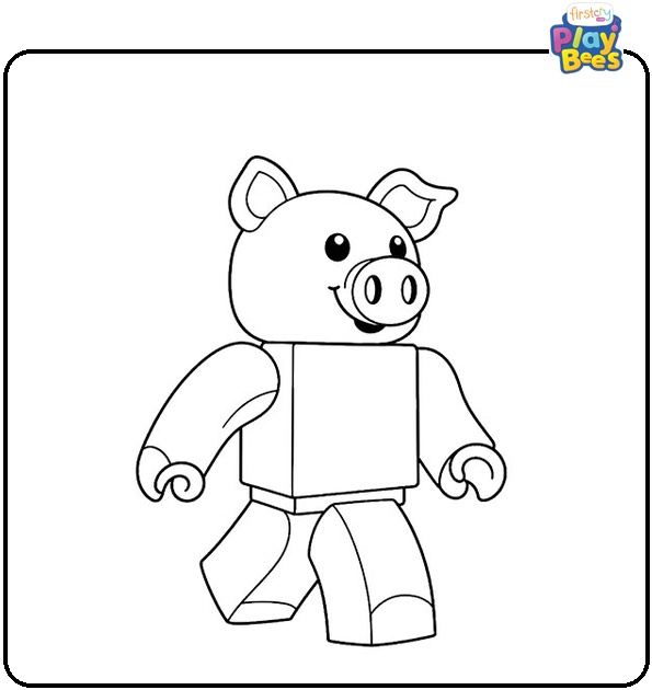 Roblox Baby Piggy Coloring Page