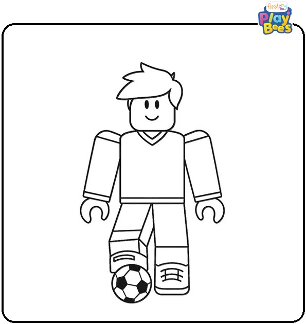 Roblox Footballer Coloring Page