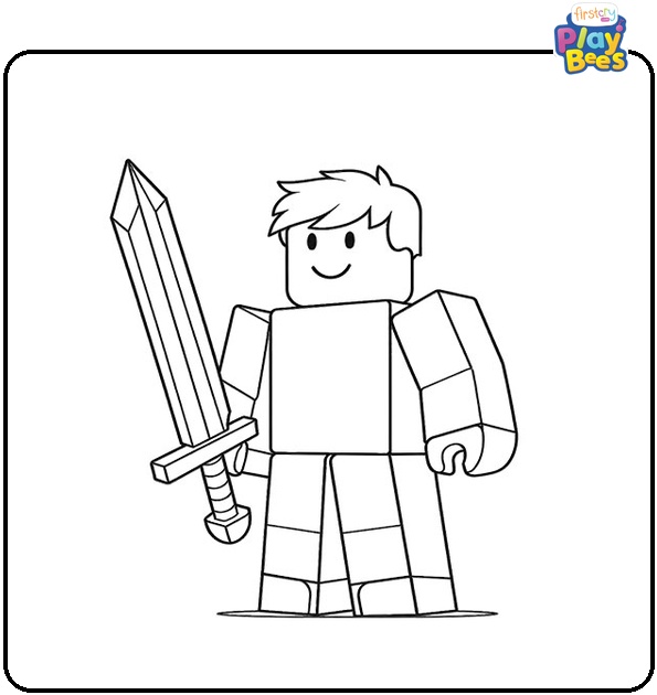 Roblox Knight Coloring Page