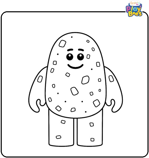 Roblox Potato Man Coloring Page