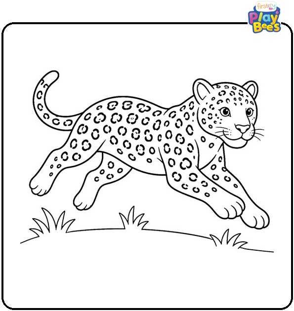 Running Jaguar Coloring Page
