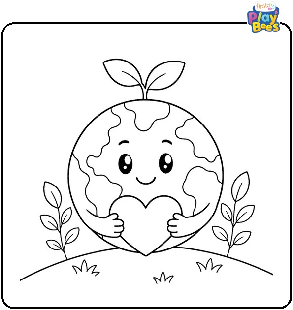 Save Earth Coloring Page Save Earth Coloring Page