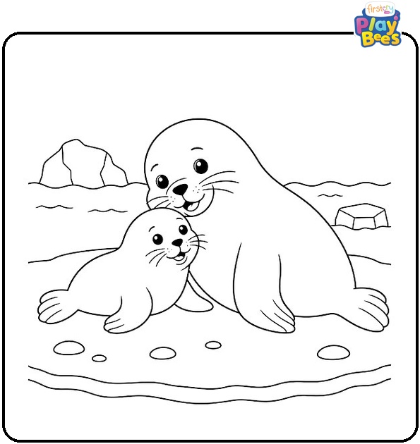 Seal Reunion Coloring Page