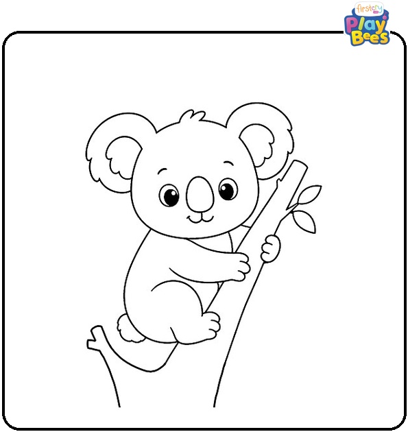 Simple Koala Coloring Page Simple Koala Coloring Page