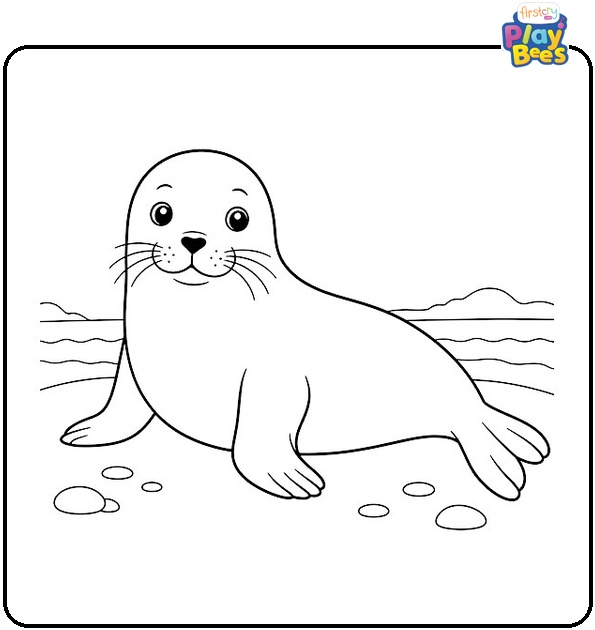 Simple Seal Coloring Page