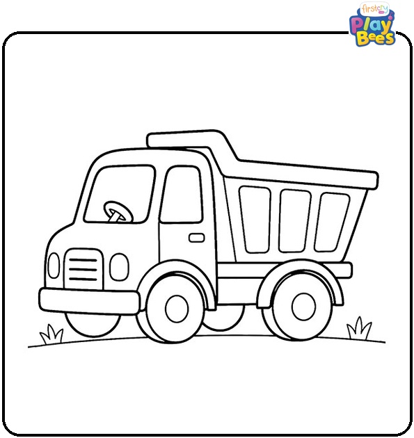 Small Dump Truck Coloring Page