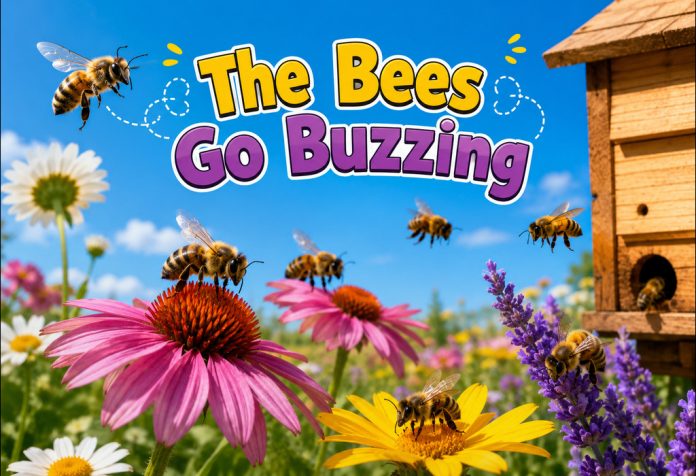 The Bees Go Buzzing Nursery Rhyme With Lyrics