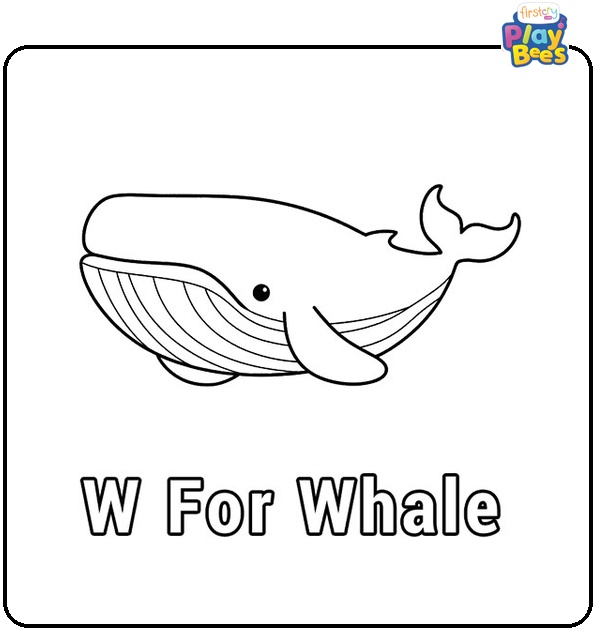 W is for Whale Coloring Page W is for Whale Coloring Page