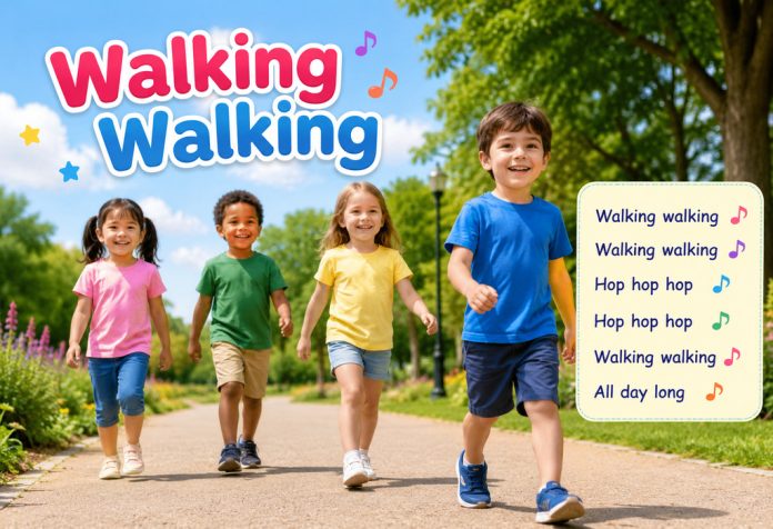 Walking Walking Nursery Rhyme With Lyrics
