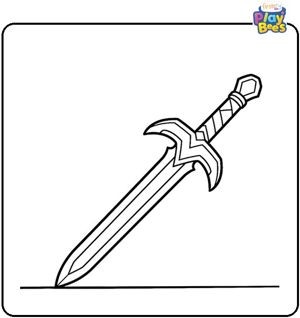 Wonder Woman’s Sword of Athena Coloring Page