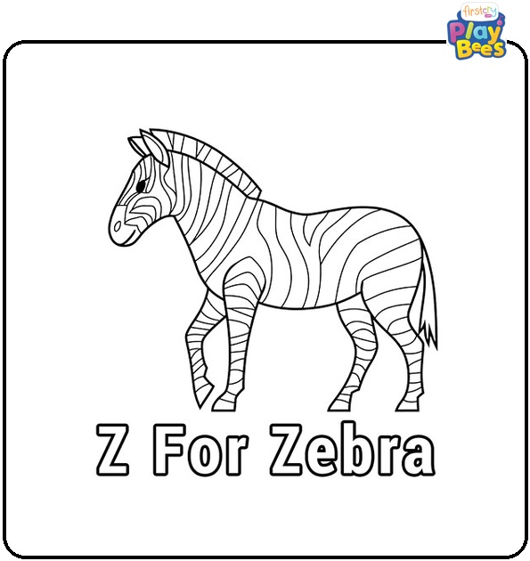 Z is for Zebra Coloring Page Z is for Zebra Coloring Page