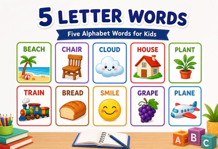 5 Letter Words - Five Alphabet Words for Kids