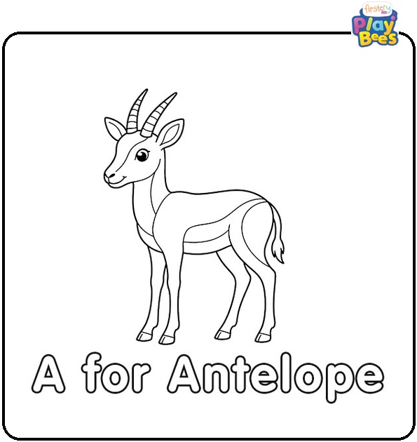 A for Antelope Coloring Page A for Antelope Coloring Page