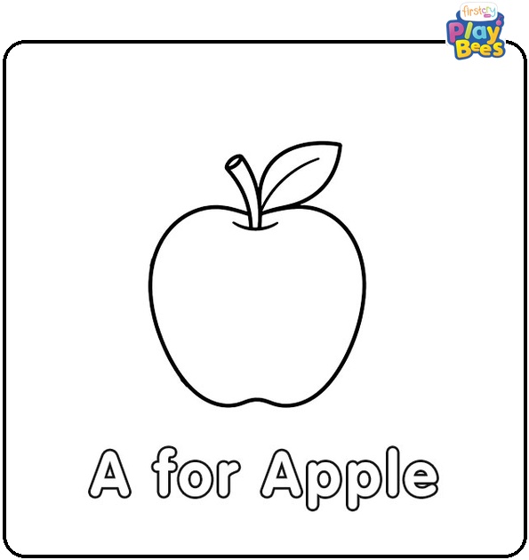 A for Apple Coloring Page A for Apple Coloring Page