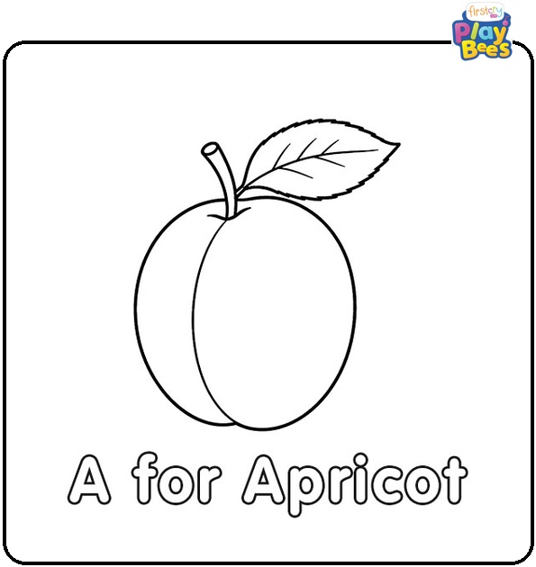 A for Apricot Coloring Page A for Apricot Coloring Page