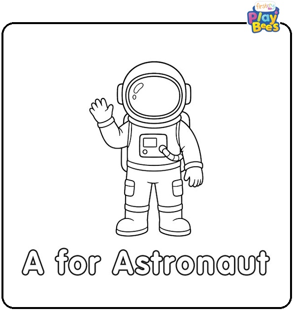 A for Astronaut Coloring Page A for Astronaut Coloring Page
