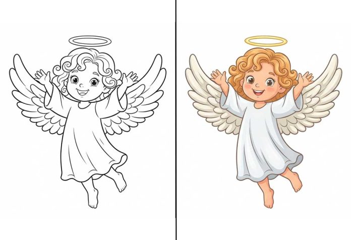 Angel Coloring Pages – Free Printable Worksheets & Images