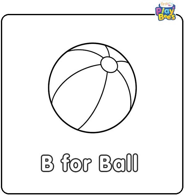 B for Ball Coloring Page B for Ball Coloring Page