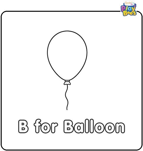 B for Balloon Coloring Page B for Balloon Coloring Page