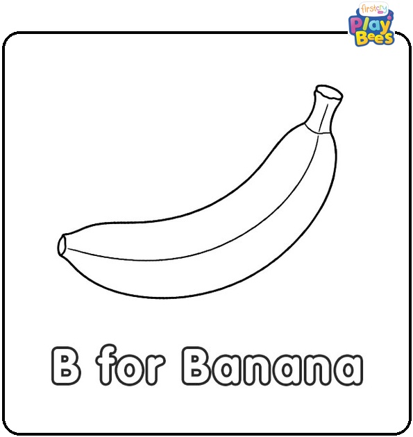 B for Banana Coloring Page B for Banana Coloring Page