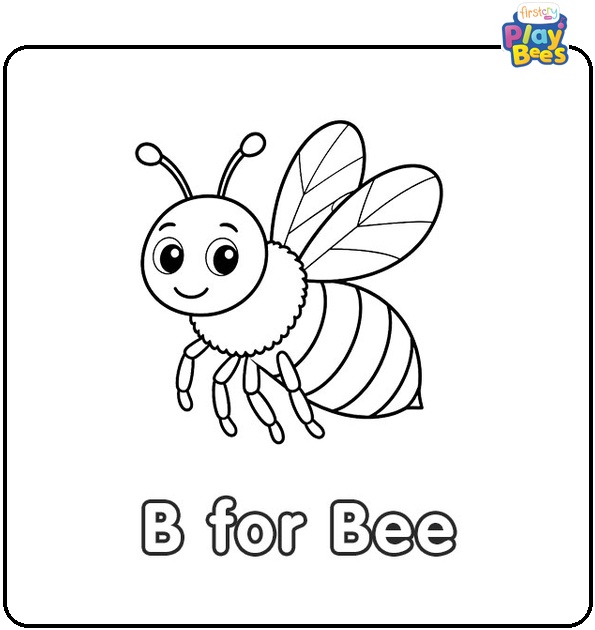 B for Bee Coloring Page B for Bee Coloring Page