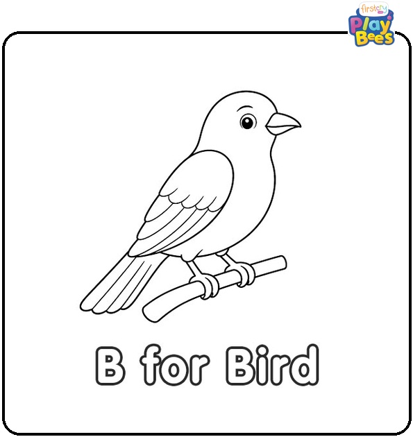 B for Bird Coloring Page B for Bird Coloring Page