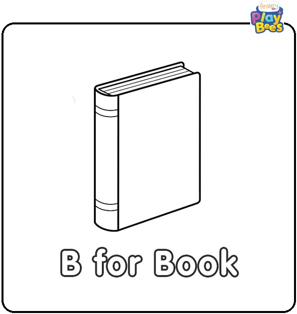B for Book Coloring Page B for Book Coloring Page