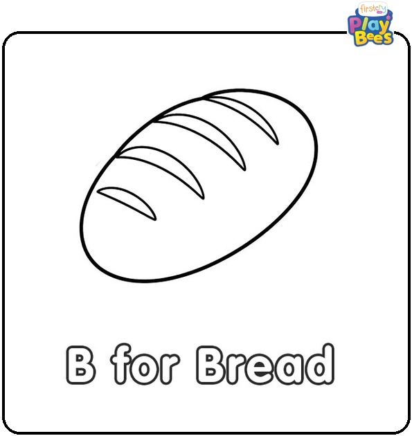 B for Bread Coloring Page B for Bread Coloring Page