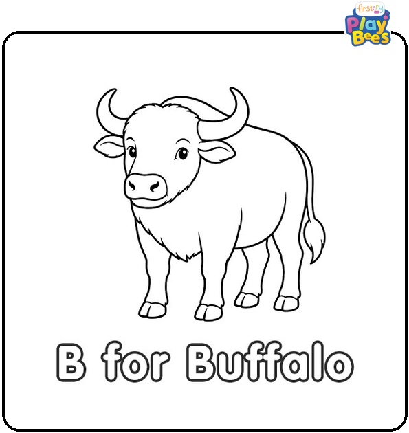 B for Buffalo Coloring Page B for Buffalo Coloring Page