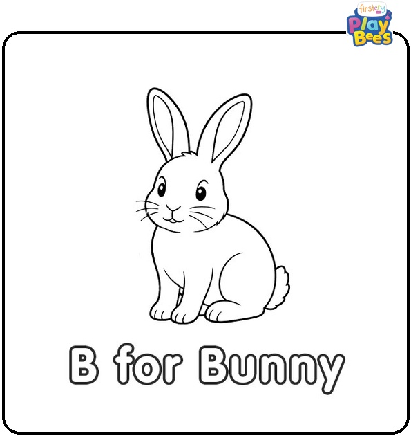 B for Bunny Coloring Page B for Bunny Coloring Page