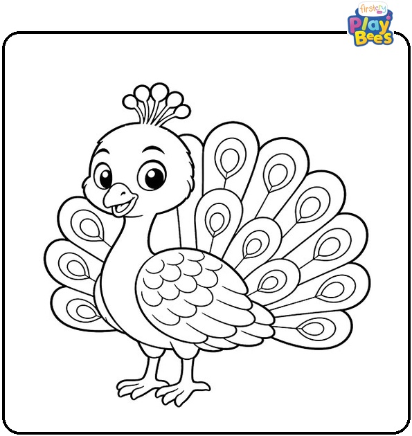 Baby Peacock Coloring Page Baby Peacock Coloring Page