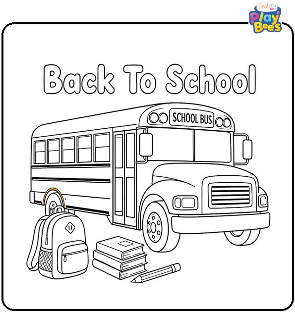 Back To School Bus Coloring Page Back To School Bus Coloring Page