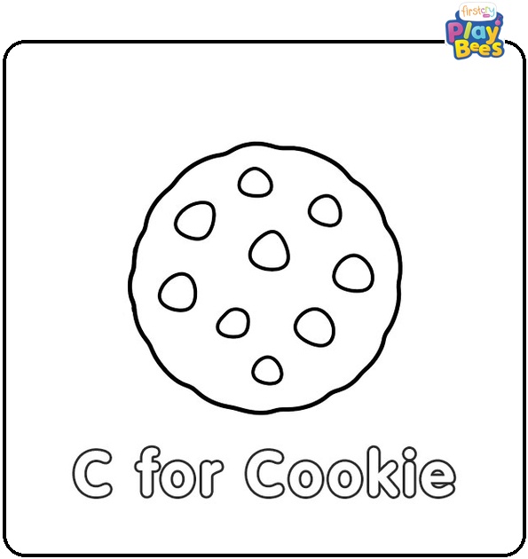 C for Cookie Coloring Page