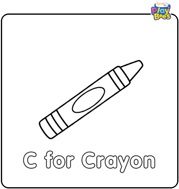 C for Crayon Coloring Page