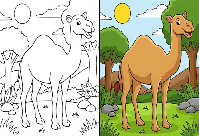 Camel Coloring Pages – Free Printable Worksheets & Pictures