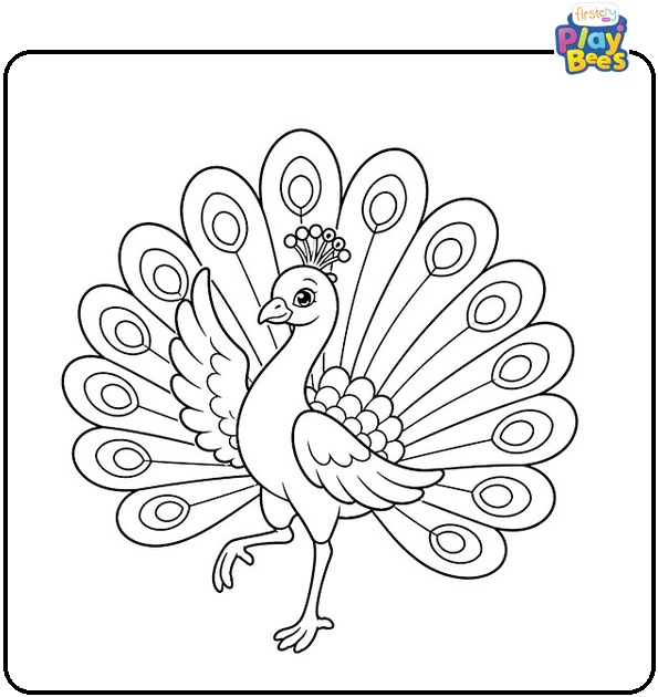 Dancing Peacock Coloring Page Dancing Peacock Coloring Page