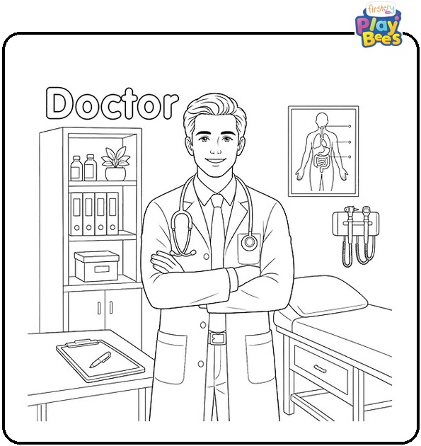 Doctor Coloring Page Doctor Coloring Page