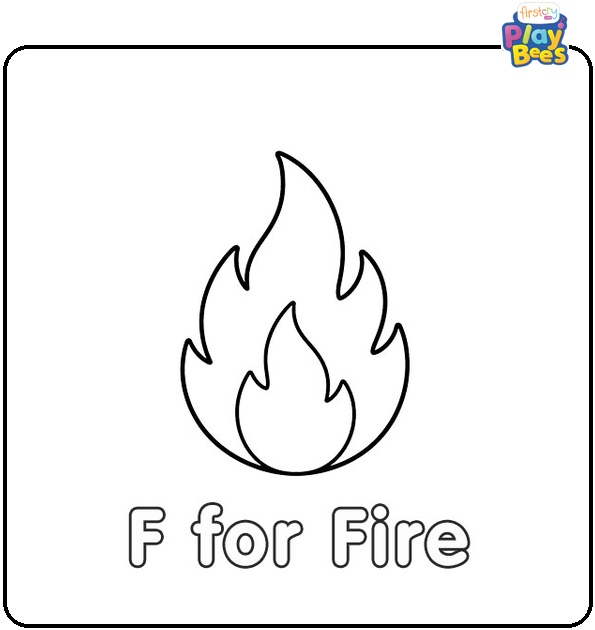 F for Fire Coloring Page F for Fire Coloring Page