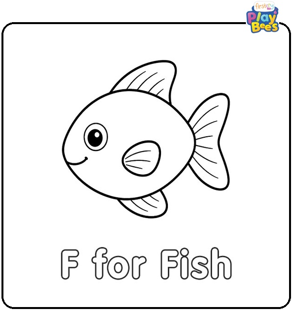 F for Fish Coloring Page F for Fish Coloring Page