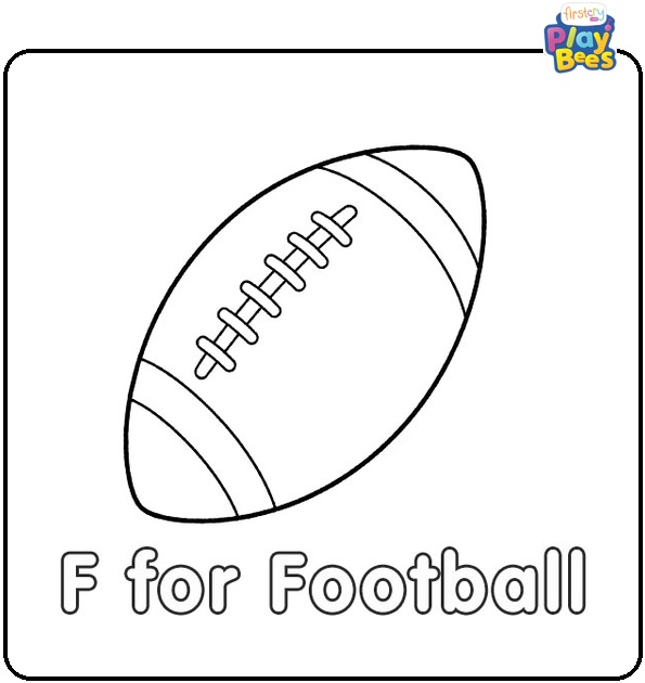 F for Football Coloring Page F for Football Coloring Page