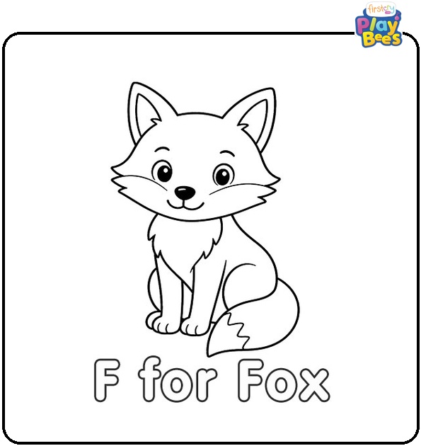 F for Fox Coloring Page F for Fox Coloring Page