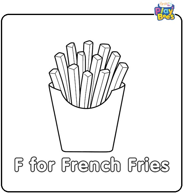 F for French Fries Coloring Page F for French Fries Coloring Page