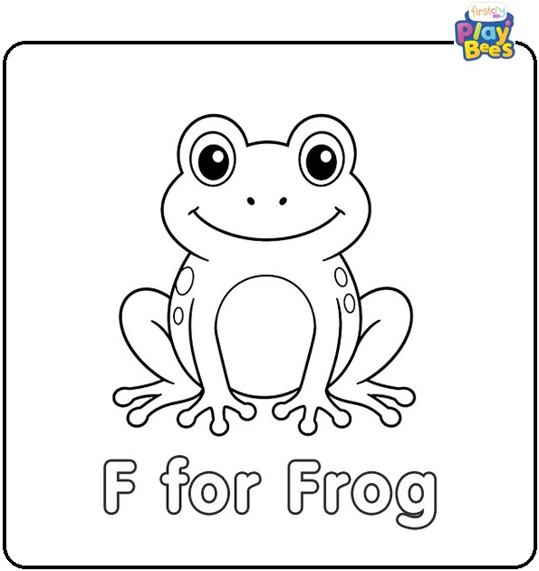 F for Frog Coloring Page F for Frog Coloring Page